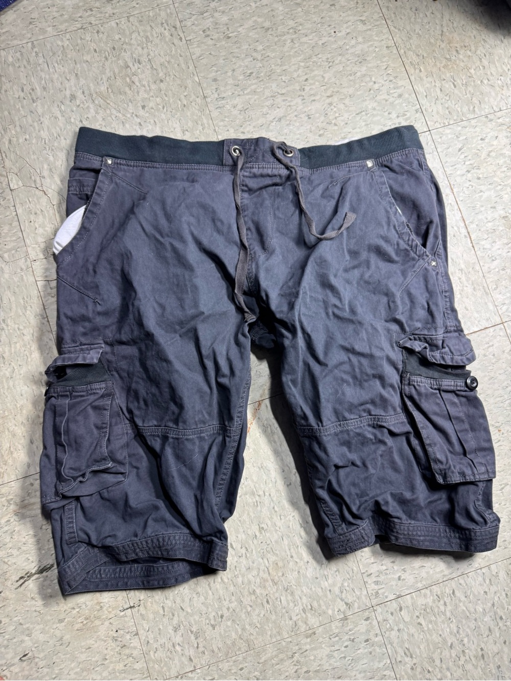 Route 66 Men's Cargo Shorts - Navy Blue